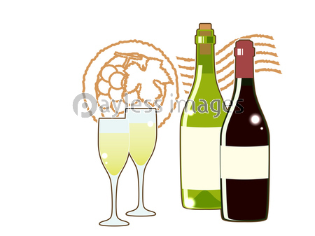 ワインのイメージイラスト素材 ストックフォトの定額制ペイレスイメージズ