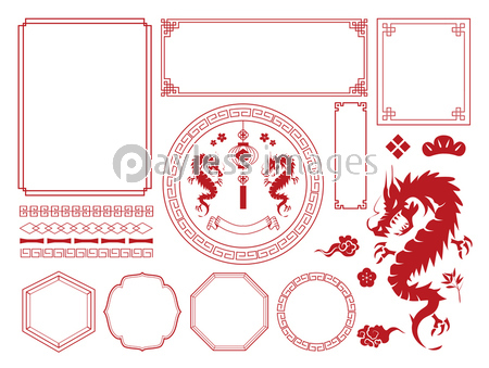 中華フレーム 商用利用可能な写真素材 イラスト素材ならストックフォトの定額制ペイレスイメージズ