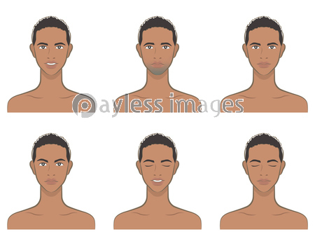 男性の表情のイラスト 商用利用可能な写真素材 イラスト素材ならストックフォトの定額制ペイレスイメージズ