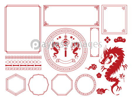 中華フレーム 中華フレーム - 商用利用可能な写真素材・イラスト素材ならストック