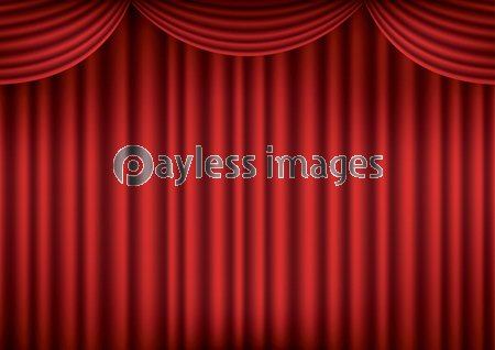 閉じた赤い舞台の幕のベクターイラスト 商用利用可能な写真素材 イラスト素材ならストックフォトの定額制ペイレスイメージズ