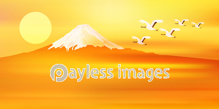 富士山 日の出 正月 背景 商用利用可能な写真素材 イラスト素材ならストックフォトの定額制ペイレスイメージズ