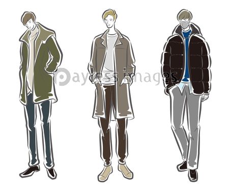 男性のファッションイラスト 商用利用可能な写真素材 イラスト素材ならストックフォトの定額制ペイレスイメージズ
