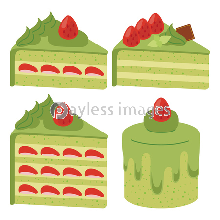 かわいいケーキのイラストセット 商用利用可能な写真素材 イラスト素材ならストックフォトの定額制ペイレスイメージズ