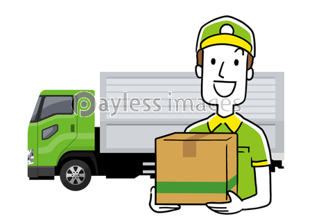 イラスト素材 運送 配達員 商用利用可能な写真素材 イラスト素材ならストックフォトの定額制ペイレスイメージズ