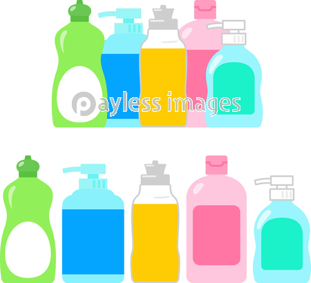台所用洗剤のイラストセット 商用利用可能な写真素材 イラスト素材ならストックフォトの定額制ペイレスイメージズ