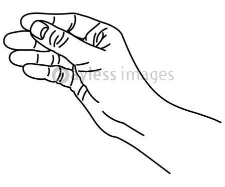 右手の線画イラスト 商用利用可能な写真素材 イラスト素材ならストックフォトの定額制ペイレスイメージズ