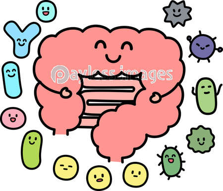 大腸にいる善玉菌と悪玉菌 商用利用可能な写真素材 イラスト素材ならストックフォトの定額制ペイレスイメージズ