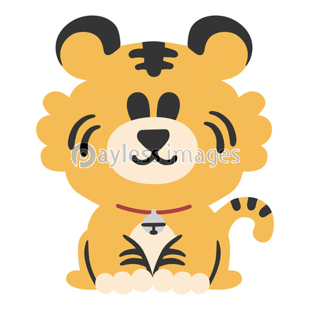 22年の干支は寅 デフォルメした可愛いトラのイラスト 商用利用可能な写真素材 イラスト素材ならストックフォトの定額制ペイレスイメージズ