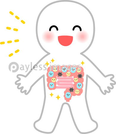 大腸にいる善玉菌と悪玉菌 商用利用可能な写真素材 イラスト素材ならストックフォトの定額制ペイレスイメージズ