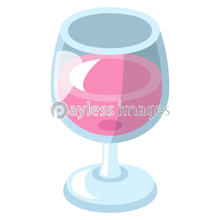 ワイングラスに入ったドリンク(ロゼワイン...