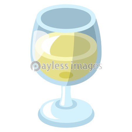 ワイングラスに入ったドリンク(白ワイン)