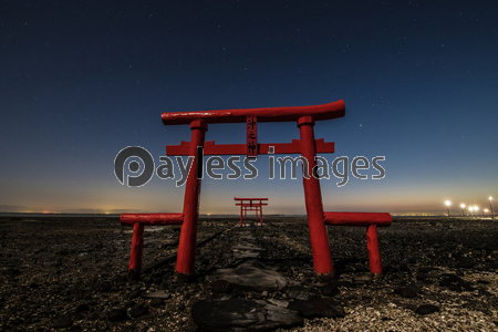 大魚神社の海中鳥居(佐賀県太良町) - 商用利用可能な写真素材・イラスト素材ならストックフォトの定額制ペイレスイメージズ