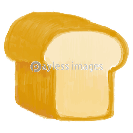 手描き風の美味しそうな食パンのベクターイラスト - 商用利用可能な