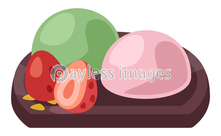 和菓子_大福のイラスト_コロンとかわいい...