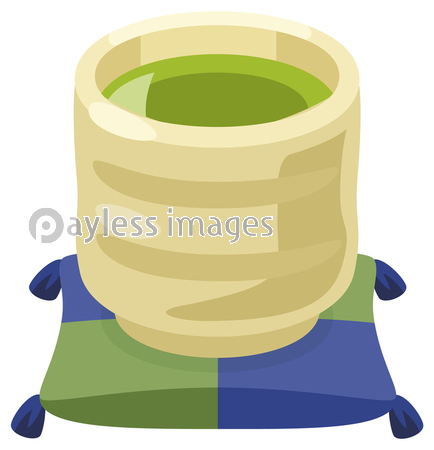 緑茶のイラスト_コロンとかわいいシンプル...