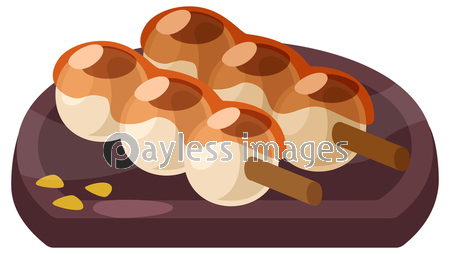 みたらし団子のイラスト_コロンとかわいい...