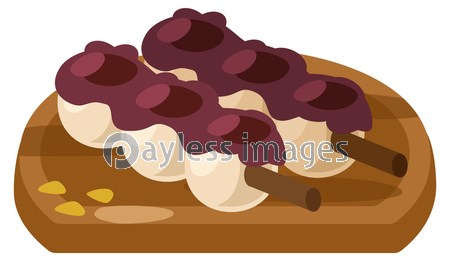 みたらし団子のイラスト_コロンとかわいい...