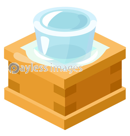 もっきり、升酒のイラスト_コロンとかわい...