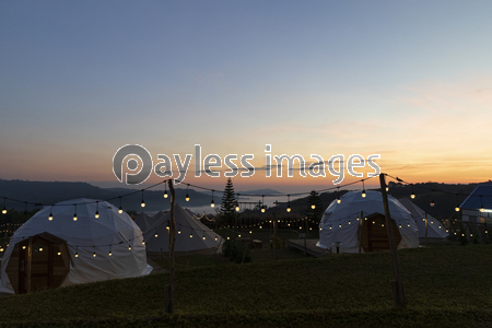 タイ国カオコーの夜明けの風景