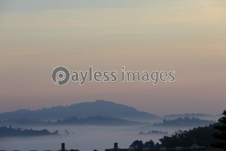 タイ国カオコーの夜明けの風景