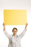 Doctor+holding+blank+sign.