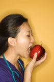 Doctor+eating+apple.