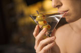 Woman+sipping+martini.