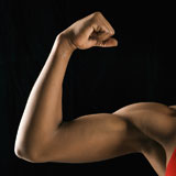 Strong+female+bicep+flexing.