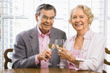Mature+couple+with+wine.