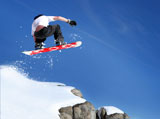 Snowboarder+jumping