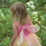 Rear+view+of+a+young+girl+in+a+fairy+costume+standing+in+a+garden
