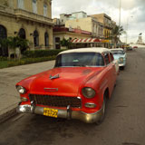 Antique+car+parked+along+the+sidewalk%2C+Havana%2C+Cuba