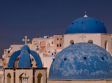 Blue+dome+on+church+in+Santorini+Greece