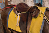 Saddle+on+a+donkey+in+Santorini+Greece