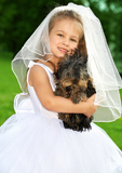 little+bridesmaid+with+cute+dog