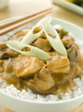 Chicken+and+Mushroom+Curry+With+Koshihikari+Rice