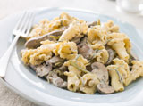 Campanelle+Pasta+with+Beef+Fillet+Strips+in+a+Sage+and+Grain+Mustard+Sauce