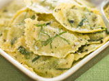 Dish+of+Spinach+and+Ricotta+Ravioli+and+Sage+Butter