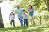 Grandparents+running+with+grandchildren.