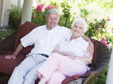 Senior+couple+sitting+outdoors