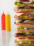 Dagwood+Tower+Sandwich+With+Sauces