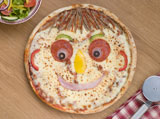 Smiley+Faced+Pizza+with+a+Side+Salad