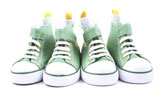 pair+of+green+sneakers+for+children