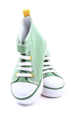 two+pairs+of+green+sneakers+for+children