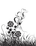 Grass+and+flower%2C+vector