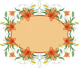 Floral+frame+with+lily%2C+vector