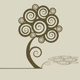 Spiral+coil+tree%2C+vector+illustration