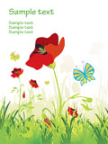 Poppy+field+with+butterflies%2C+vector+illustration