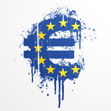 Vector+illustration+of+a+conceptual+ink+splatter+in+the+shape+of+the+European+Union+Euro+currency+symbol.